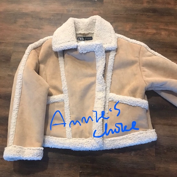 ZARA Women's Faux Shearling Double Faced Jacket(Light-camel, US XL/EUR XL) - Picture 13 of 14